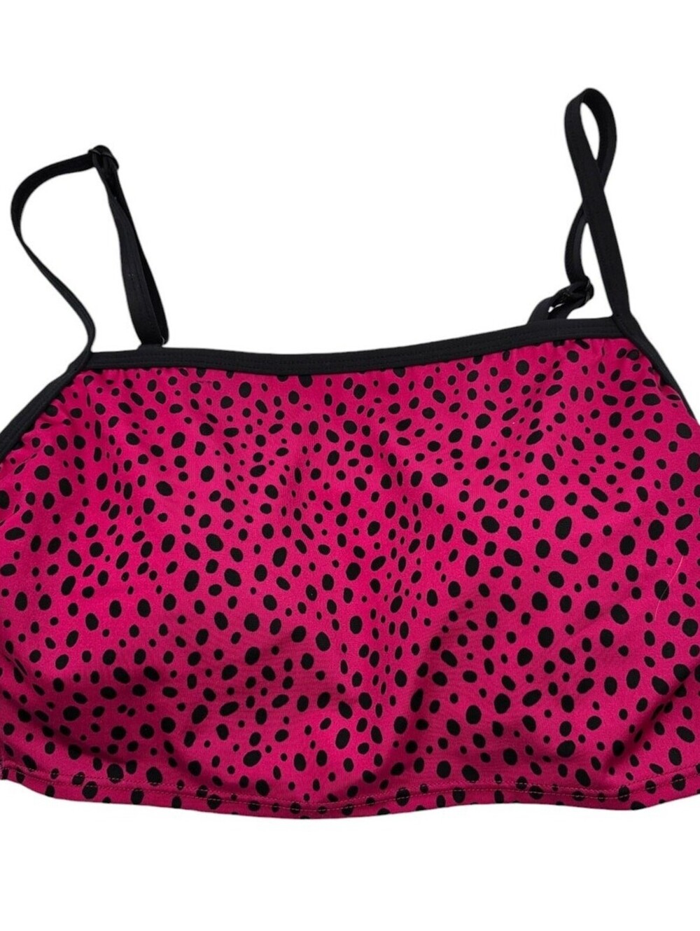 All In Motion Womens Sz M Sports Bra Bright Pink Black Animal Print
